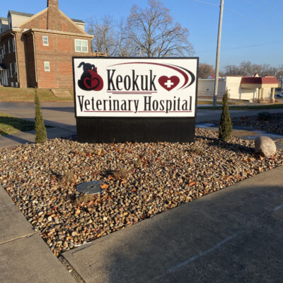 Hospital sign outside the clinic